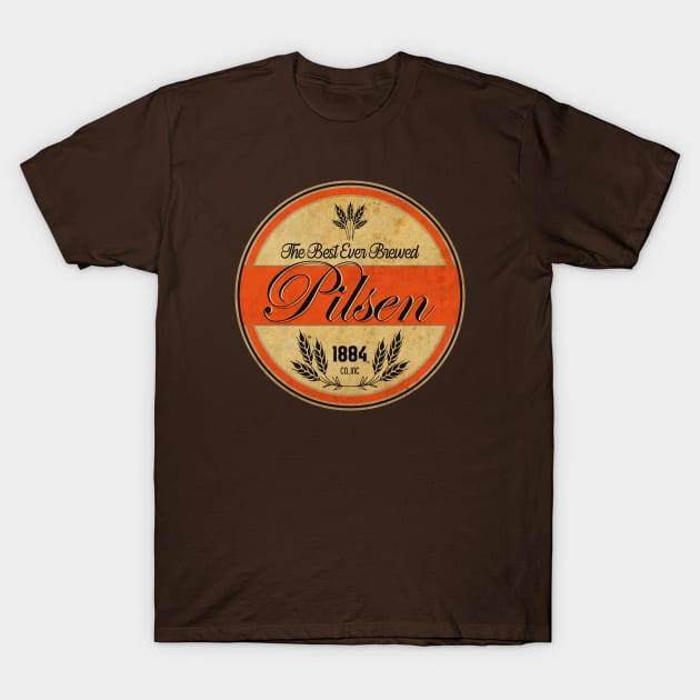 Pilsen Beer Vintage T-Shirt by CTShirts